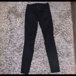 Black ripped jeans